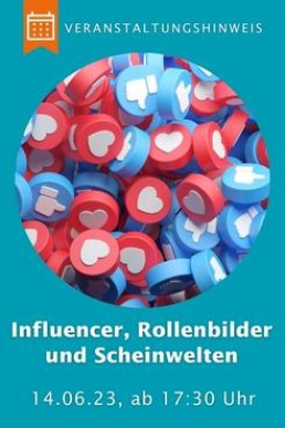 Viele kleine rote und blaue Drops mit Herzen und Daumen.